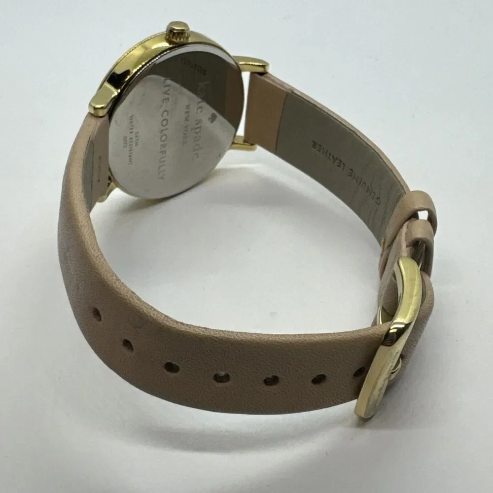 Kate Spade New York Metro 0073 Women's Beige Leather Analog Dial Watch JNA461
